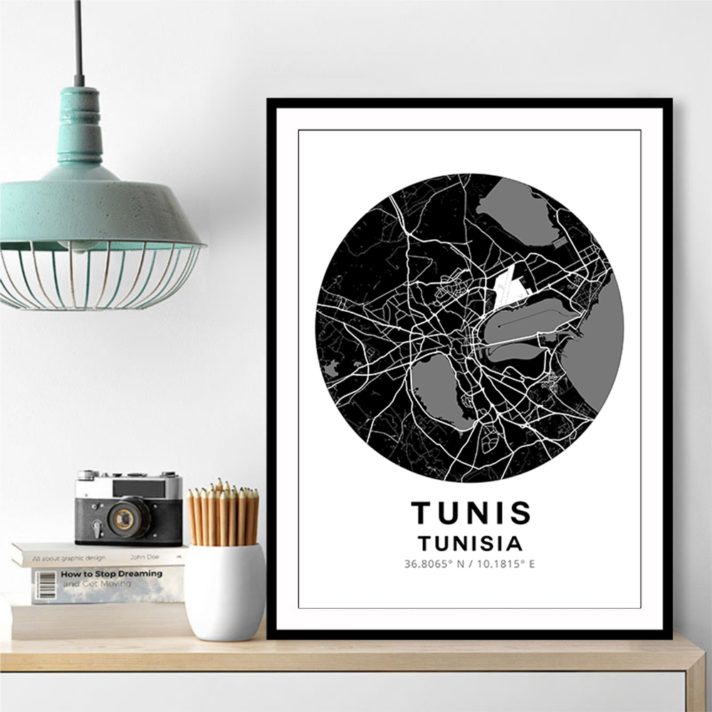 Tunis Map Round Tunis Map Round