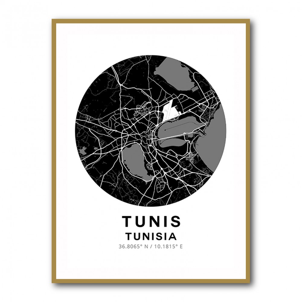 Tunis Map Round Tunis Map Round