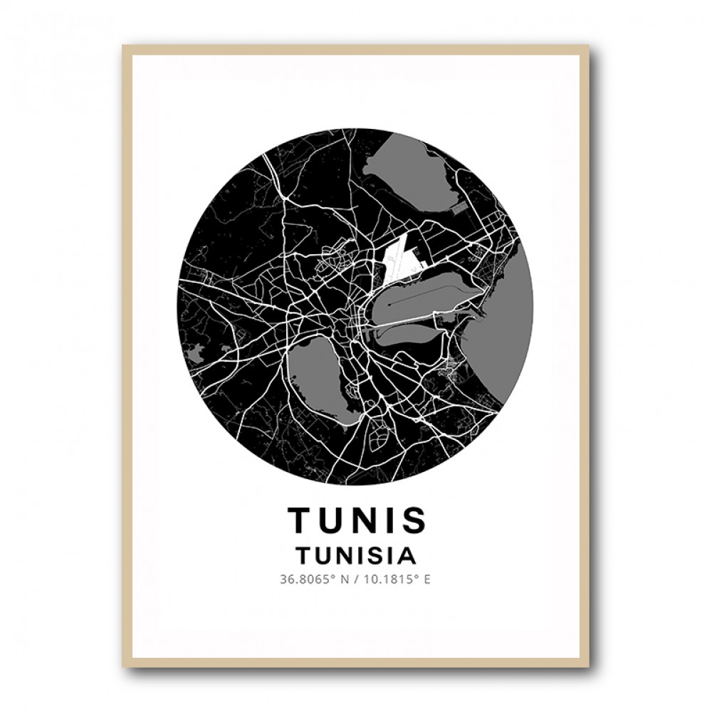 Tunis Map Round Tunis Map Round