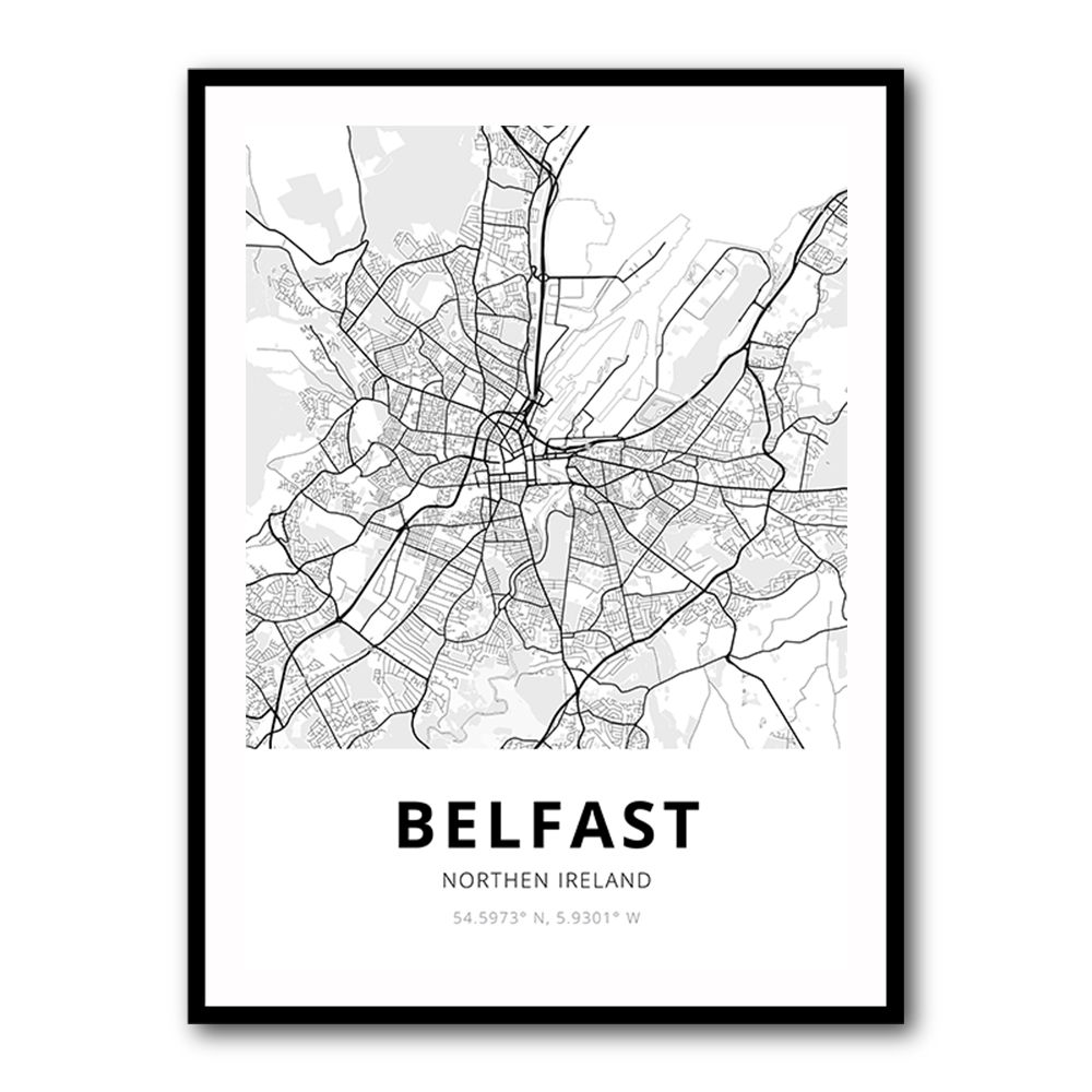 Belfast City Map Belfast City Map