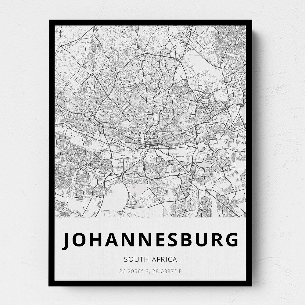 Johannesburg City Map Johannesburg City Map
