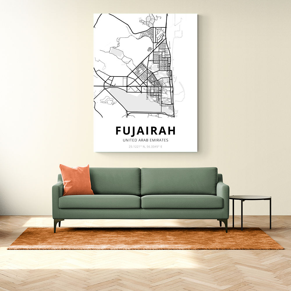 Fujairah City Map Fujairah City Map