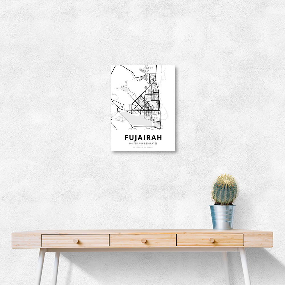Fujairah City Map Fujairah City Map