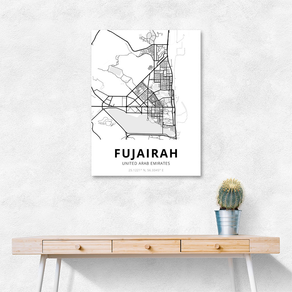 Fujairah City Map Fujairah City Map