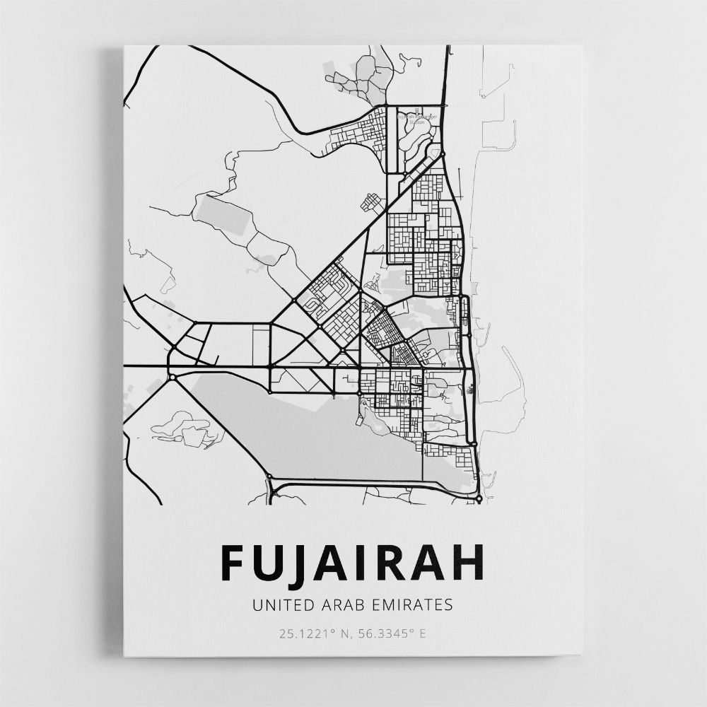 Fujairah City Map Fujairah City Map