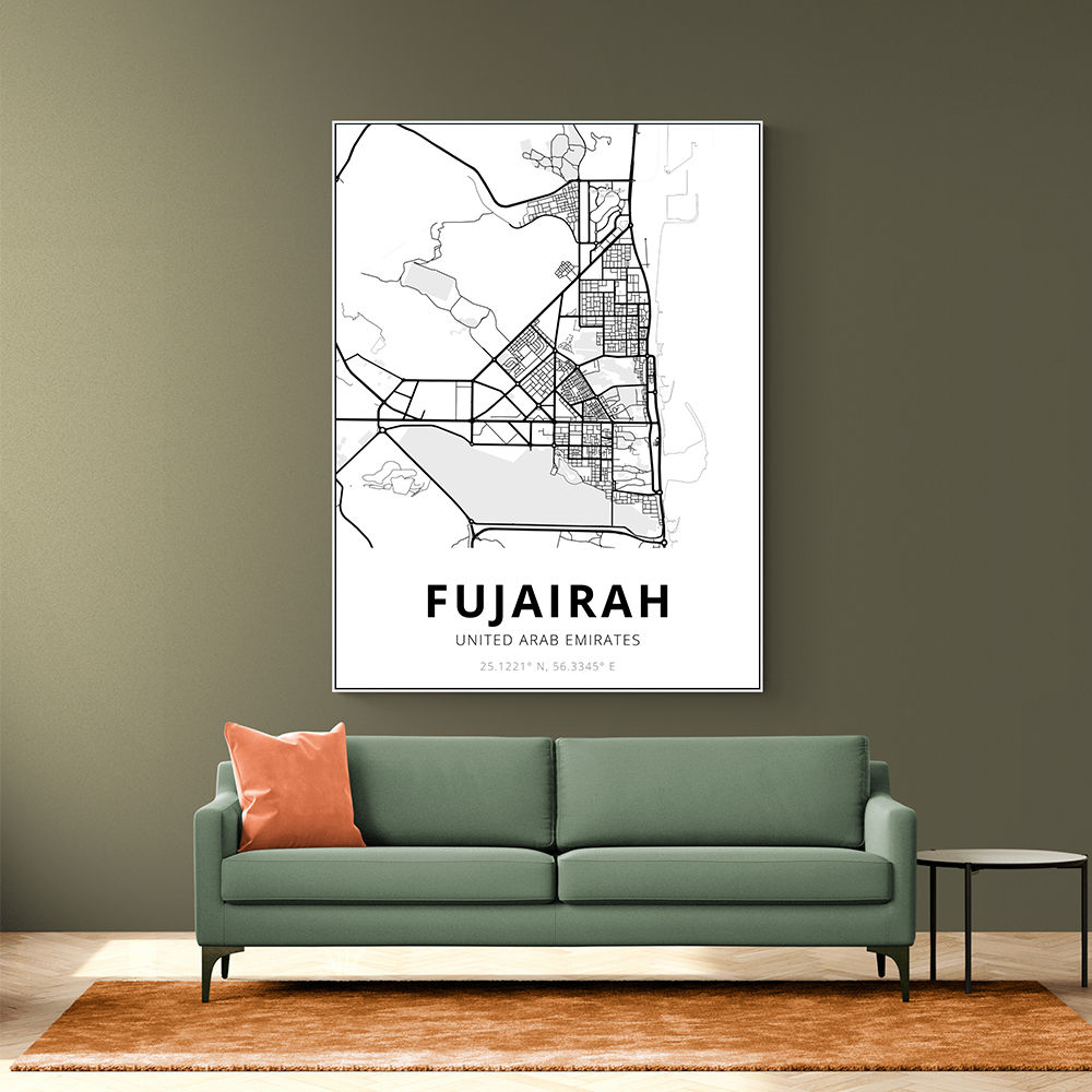 Fujairah City Map Fujairah City Map