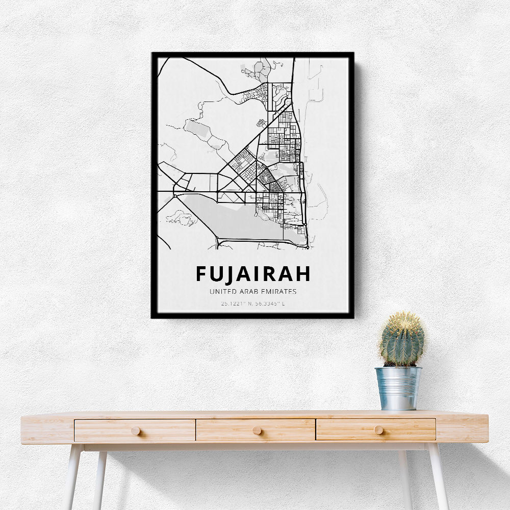 Fujairah City Map Fujairah City Map