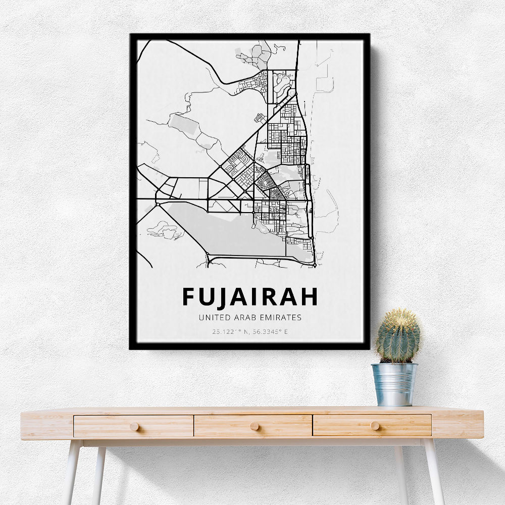 Fujairah City Map Fujairah City Map