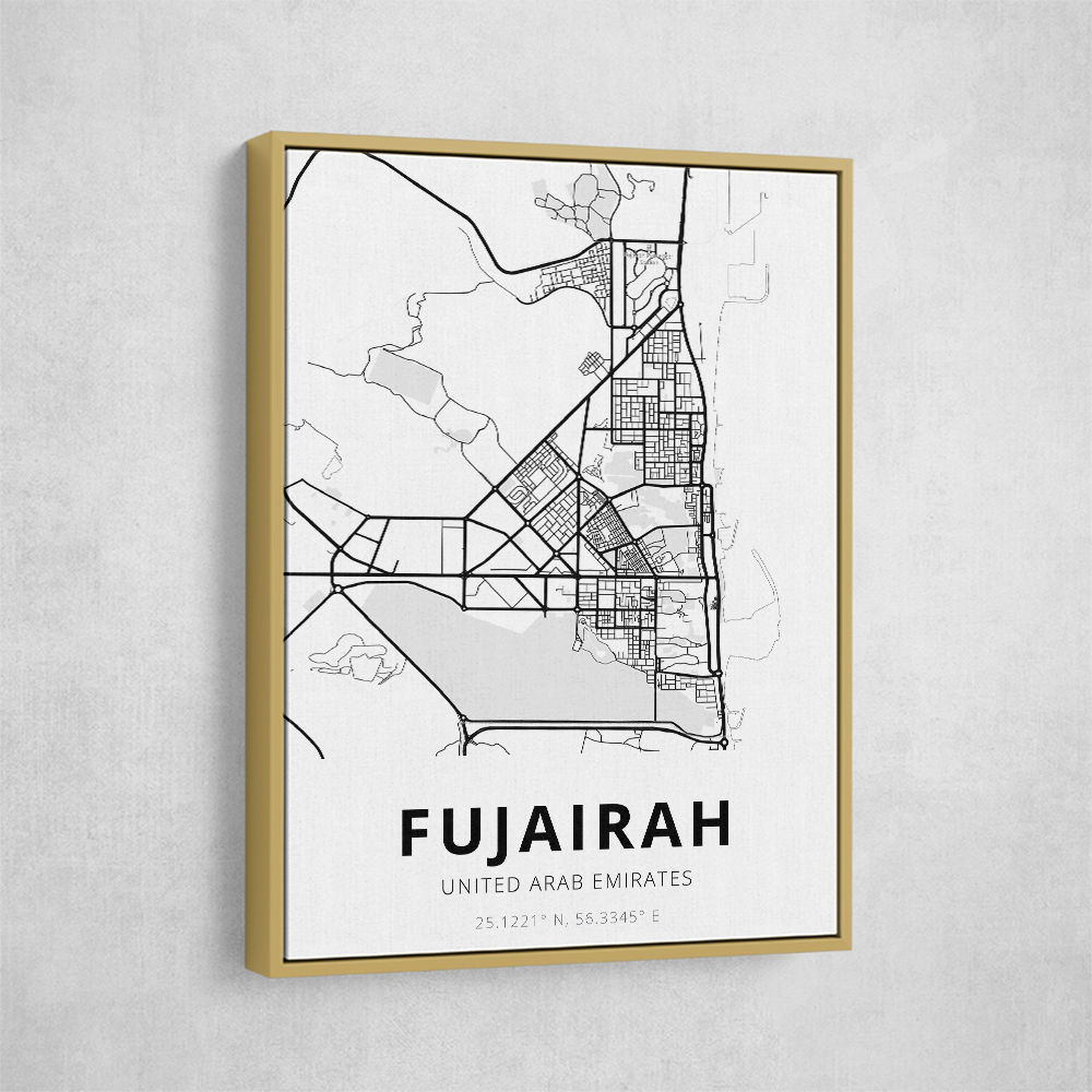 Fujairah City Map Fujairah City Map