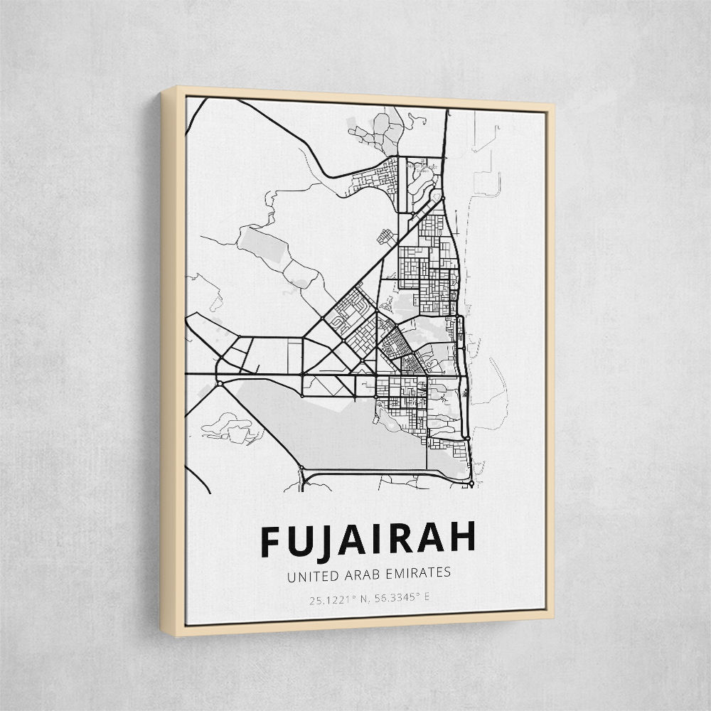 Fujairah City Map Fujairah City Map