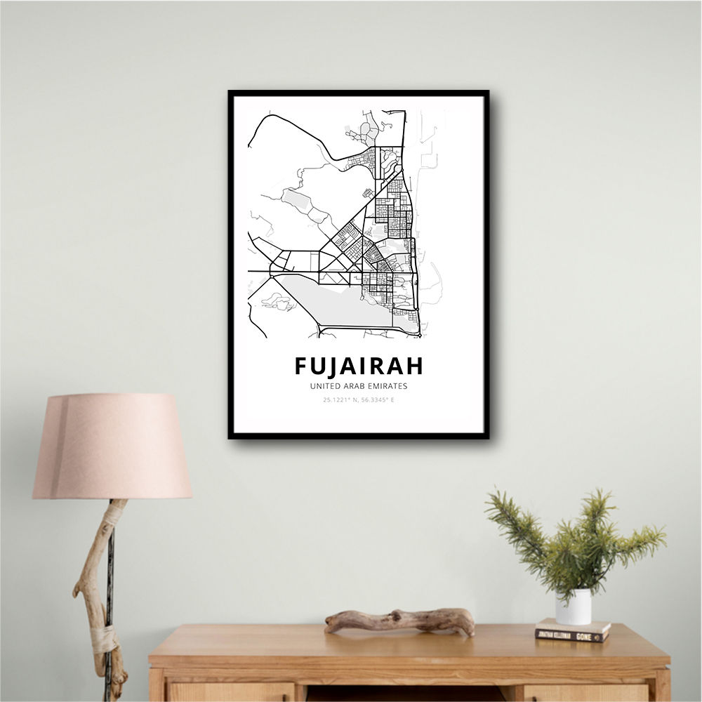 Fujairah City Map Fujairah City Map