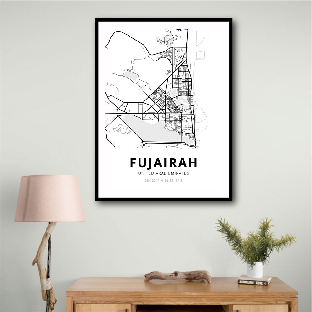 Fujairah City Map Fujairah City Map