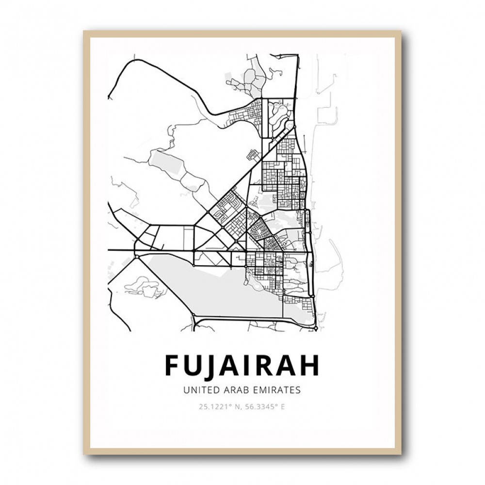 Fujairah City Map Fujairah City Map
