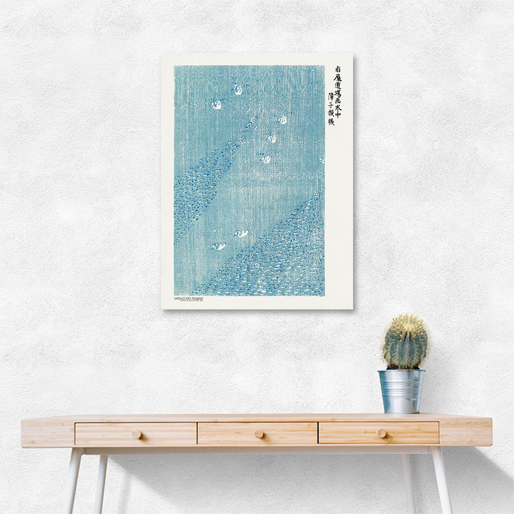 Woodblock Print Blue