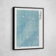 Woodblock Print Blue