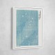 Woodblock Print Blue Woodblock Print Blue