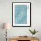 Woodblock Print Blue