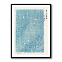 Woodblock Print Blue