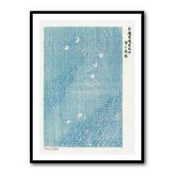 Woodblock Print Blue