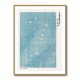 Woodblock Print Blue Woodblock Print Blue