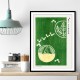 Woodblock Print Green