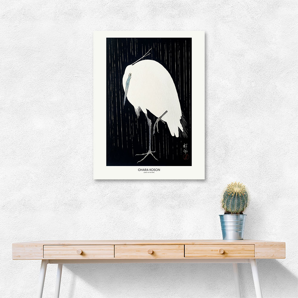 Egret In The Rain