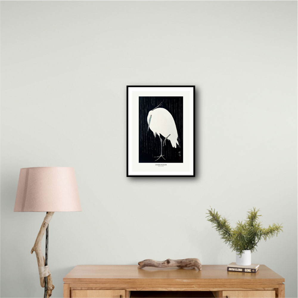 Egret In The Rain