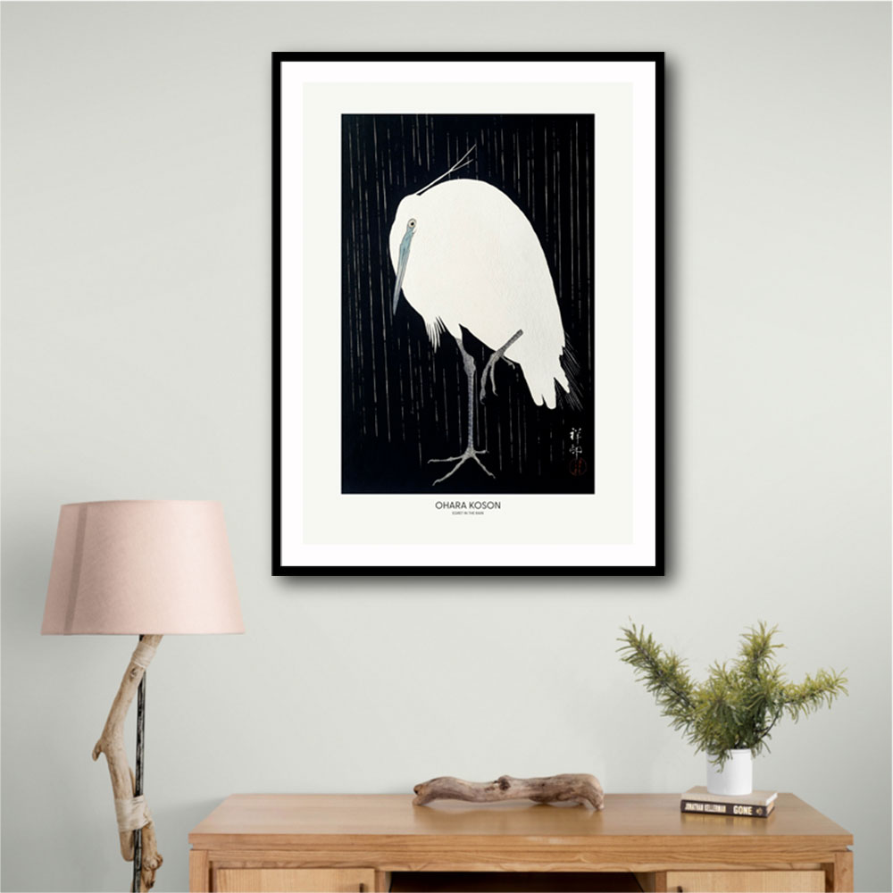 Egret In The Rain