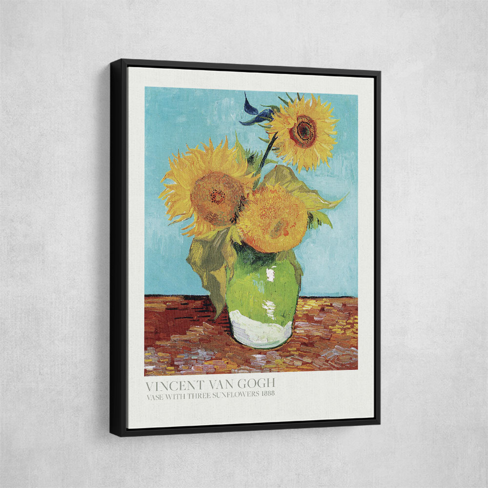 Vase With Three Sunflowers