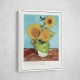 Vase With Three Sunflowers