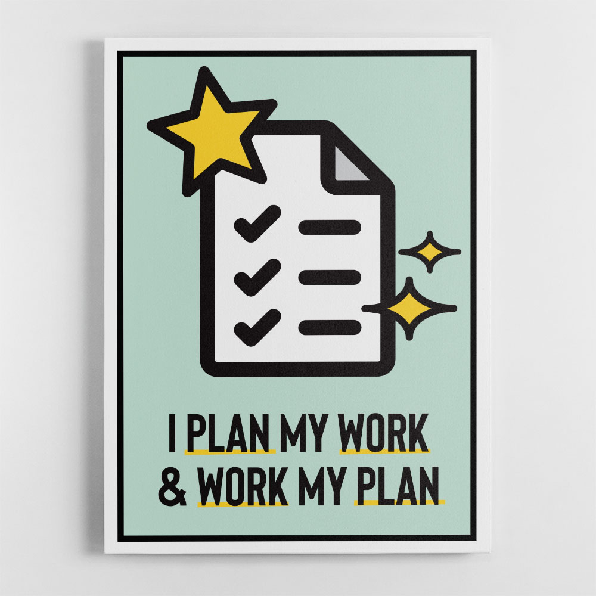 Work My Plan Wall Art