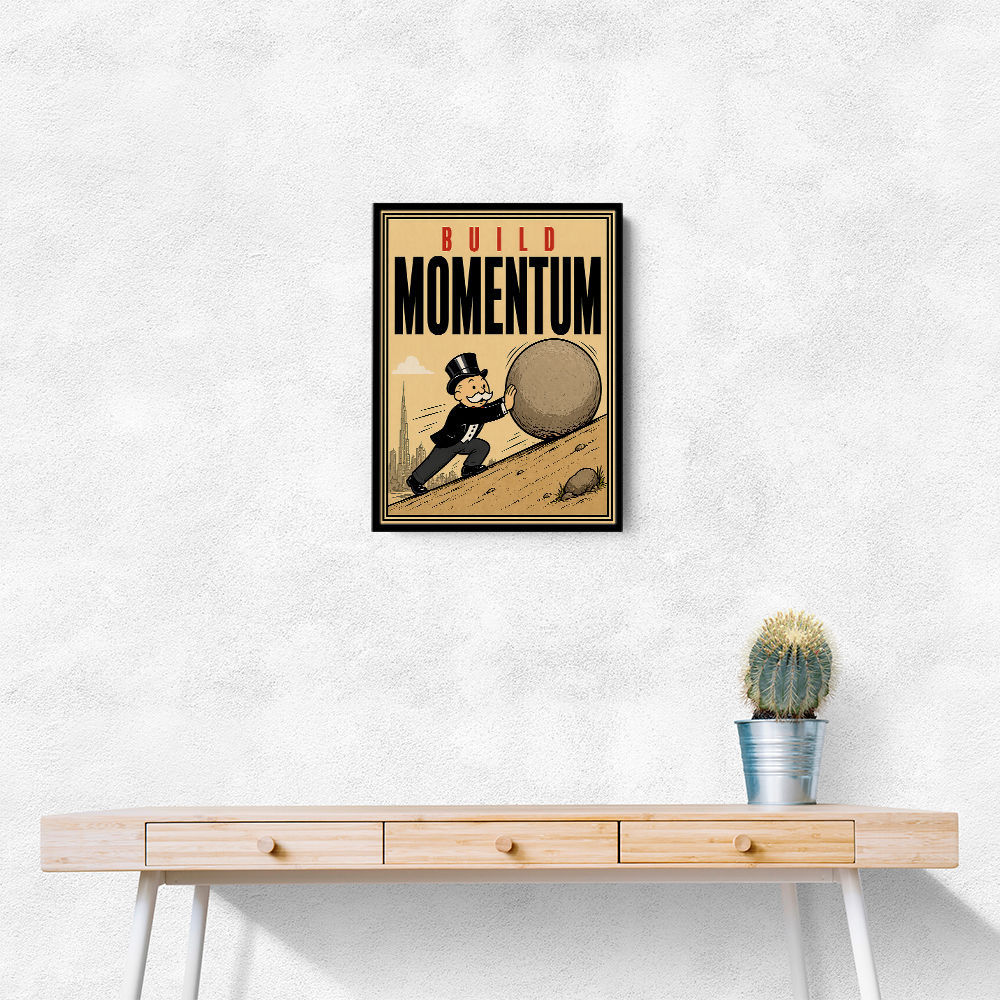 Build Momentum – Hard Work & Progress Wall Art