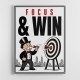Focus & Win – Target Achievement Motivational Art