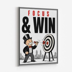 Focus & Win – Target Achievement Motivational Art