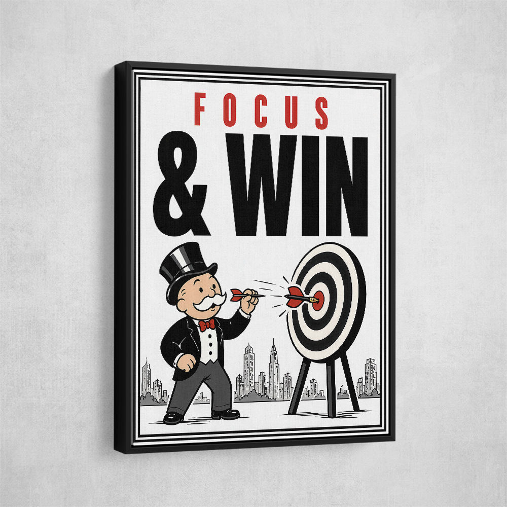 Focus & Win – Target Achievement Motivational Art