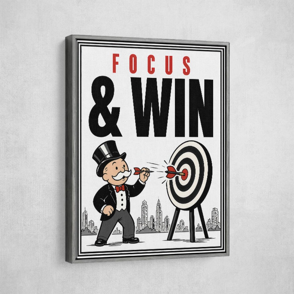 Focus & Win – Target Achievement Motivational Art