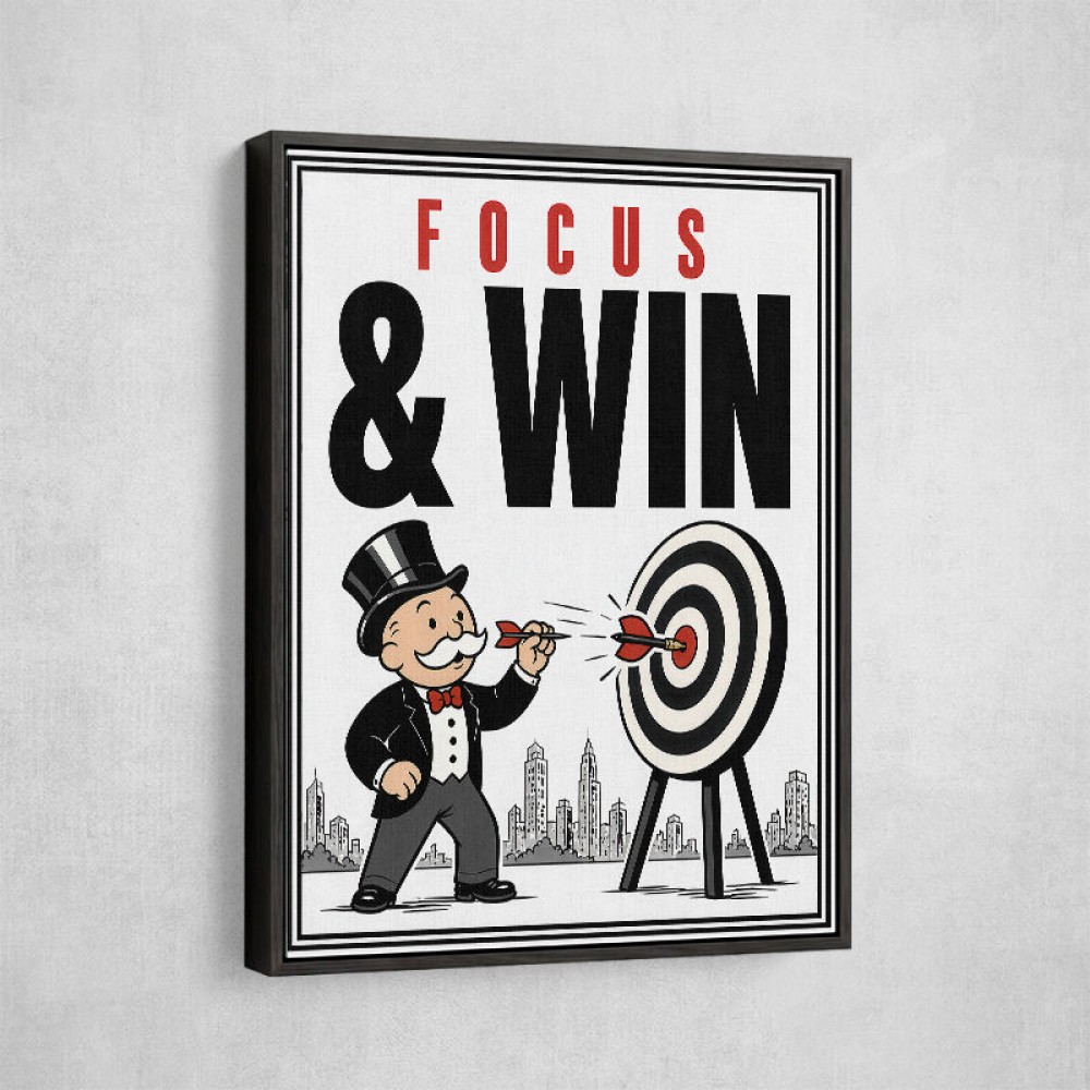 Focus & Win – Target Achievement Motivational Art
