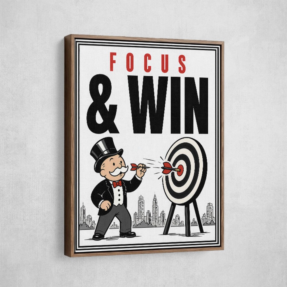 Focus & Win – Target Achievement Motivational Art
