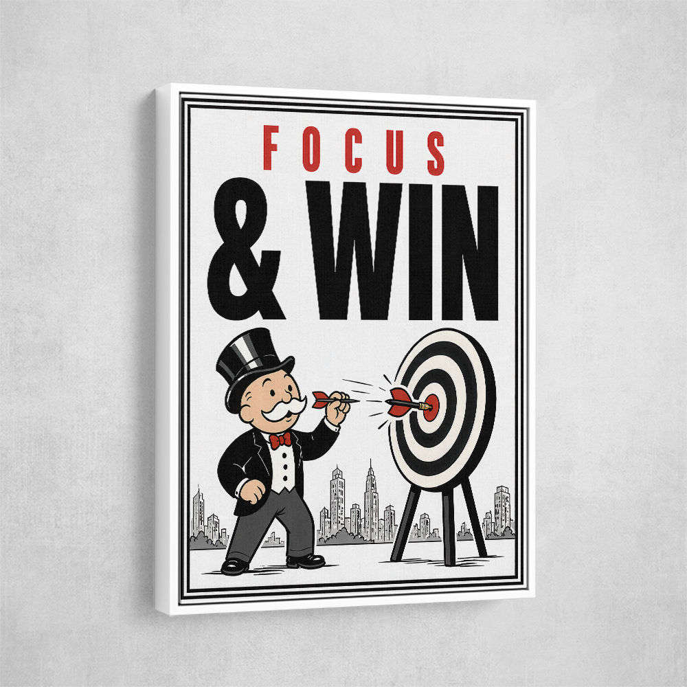 Focus & Win – Target Achievement Motivational Art
