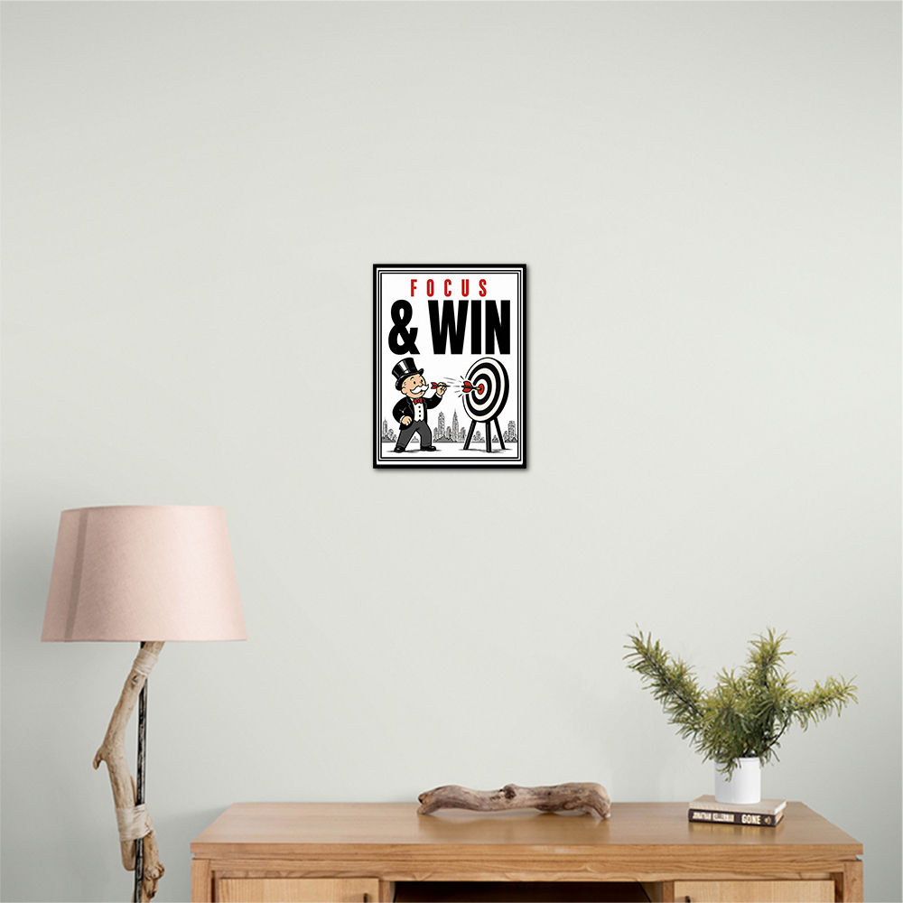 Focus & Win – Target Achievement Motivational Art
