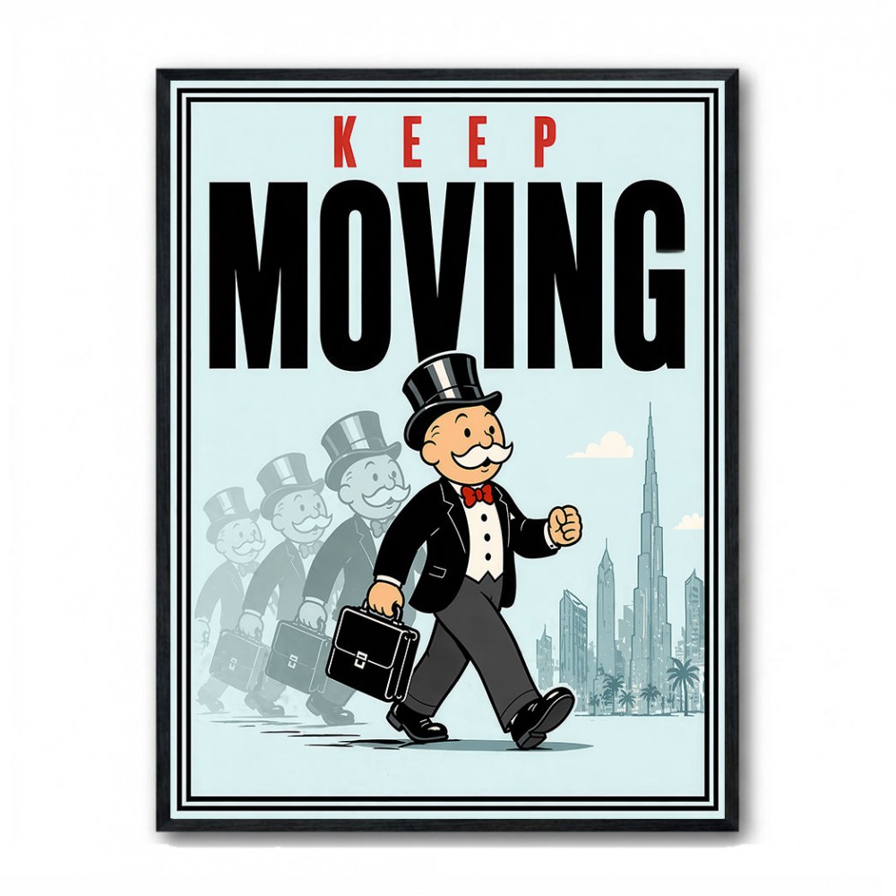 Keep Moving – Consistency & Discipline Wall Art