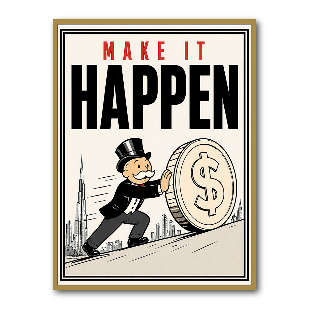 Make It Happen – Wealth & Action Wall Art
