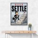 Never Settle – Success Ladder Motivational Art