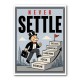 Never Settle – Success Ladder Motivational Art