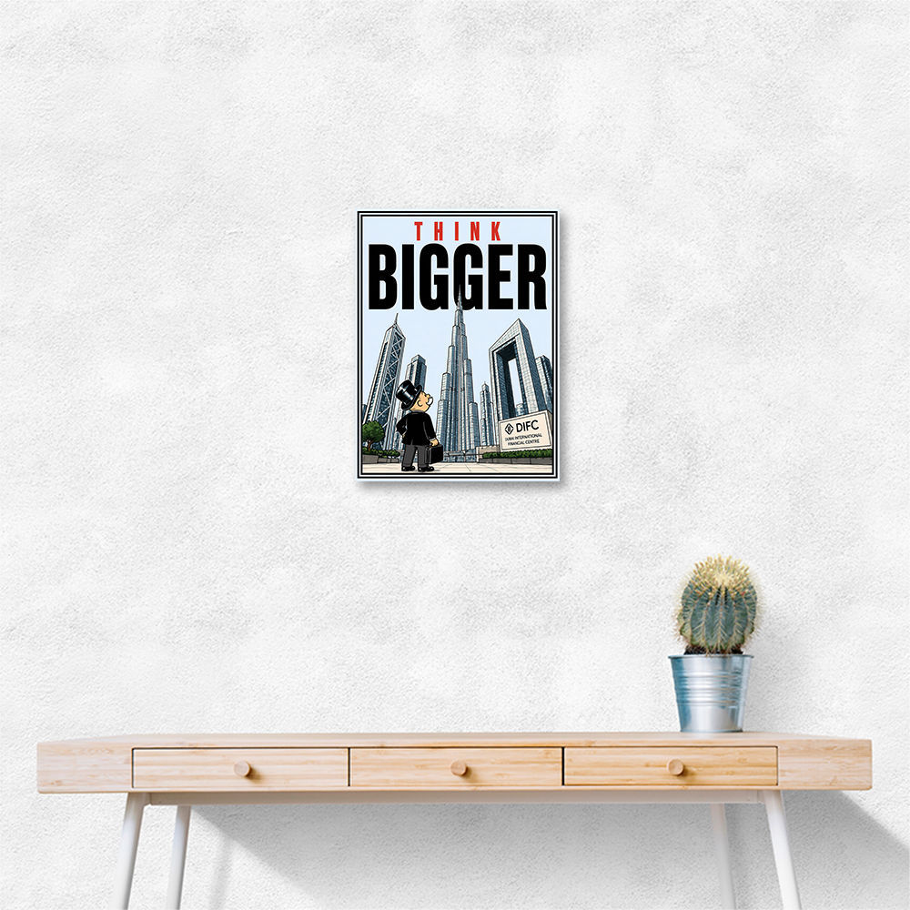 Think Bigger – Dubai Ambition Motivational Art