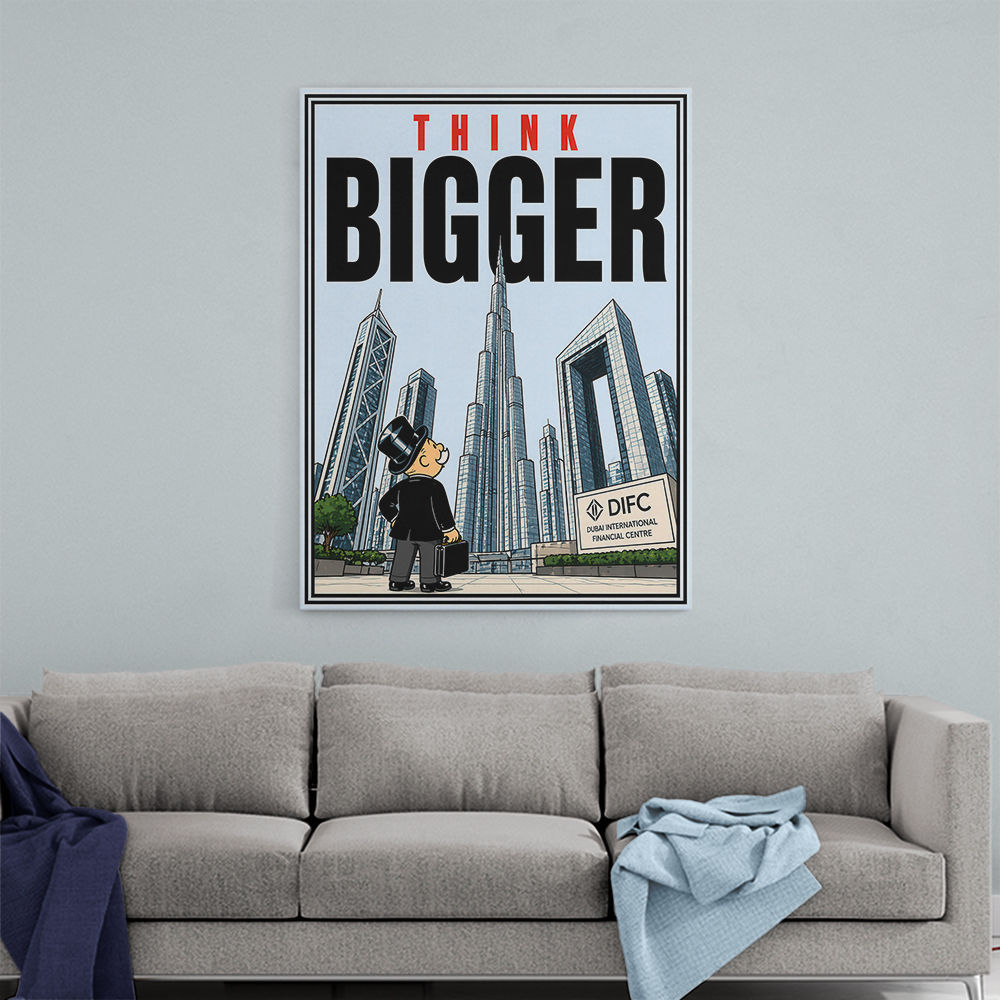 Think Bigger – Dubai Ambition Motivational Art
