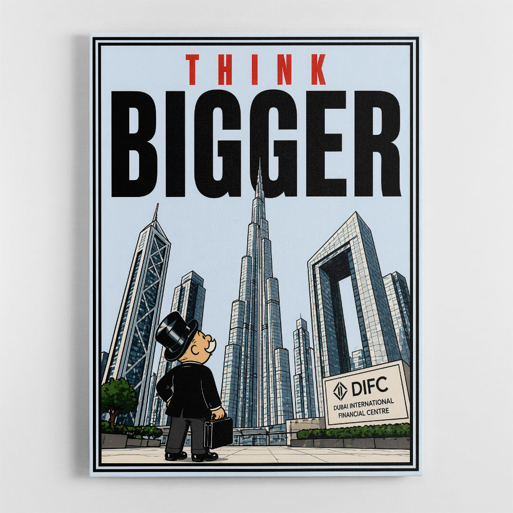 Think Bigger – Dubai Ambition Motivational Art