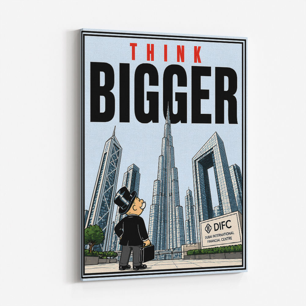 Think Bigger – Dubai Ambition Motivational Art