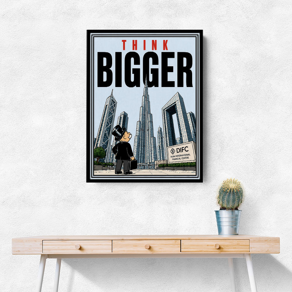 Think Bigger – Dubai Ambition Motivational Art