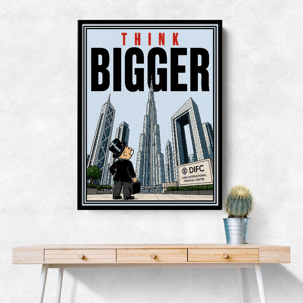 Think Bigger – Dubai Ambition Motivational Art